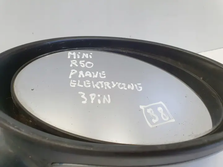 Mini R50 R53 Cooper 01-06r LUSTERKO PRAWE PASAŻERA 3 pin