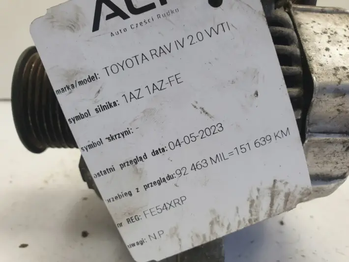 Toyota RAV4 2.0 VVTI ALTERNATOR 27060-28110 oryginał