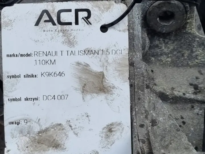 Renault Talisman 1.5 DCI AUTOMATYCZNA SKRZYNIA BIEGÓW automat DC4007