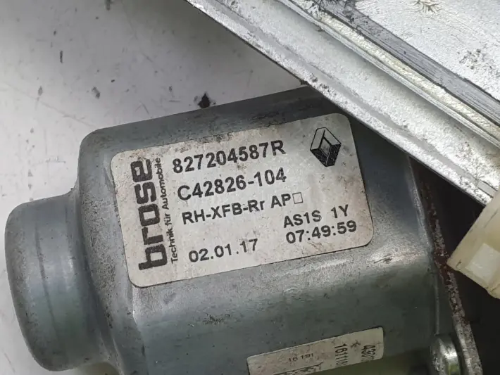 Renault Megane IV PODNOŚNIK SZYBY prawy tył PASAŻERA mechanizm 827204587R