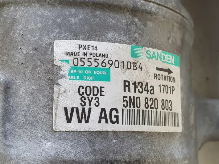 VW Eos 2.0 TDI SPRĘŻARKA KLIMATYZACJI pompa 5N0820803