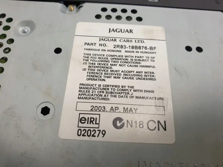 Jaguar S-Type RADIO CD 2R83-18B876-BF