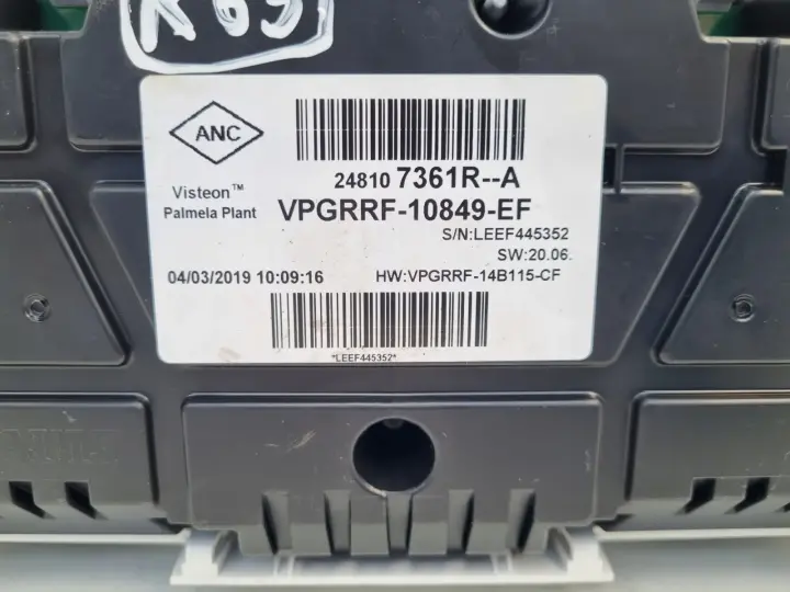 Renault Clio IV 1.2 0.9 TCE benzyna LICZNIK ZEGARY Europa 248107361R