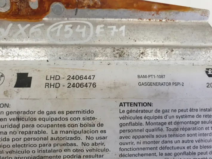 BMW X6 E71 PODUSZKA PASAŻERA AirBag