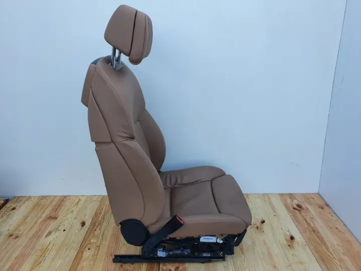 BMW F01 FOTEL FOTELE KOMPLET FOTELI DVD RUDE SKÓRY