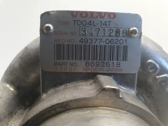 Volvo XC90 2.5 T TURBOSPRĘŻARKA turbo TD04L-14T 8692518