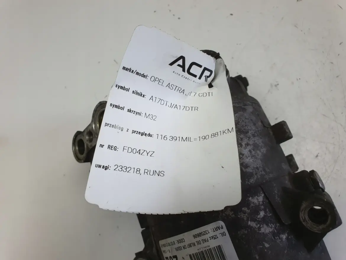 Opel Astra IV J 1.7 CDTI SPRĘŻARKA KLIMATYZACJI 13250606