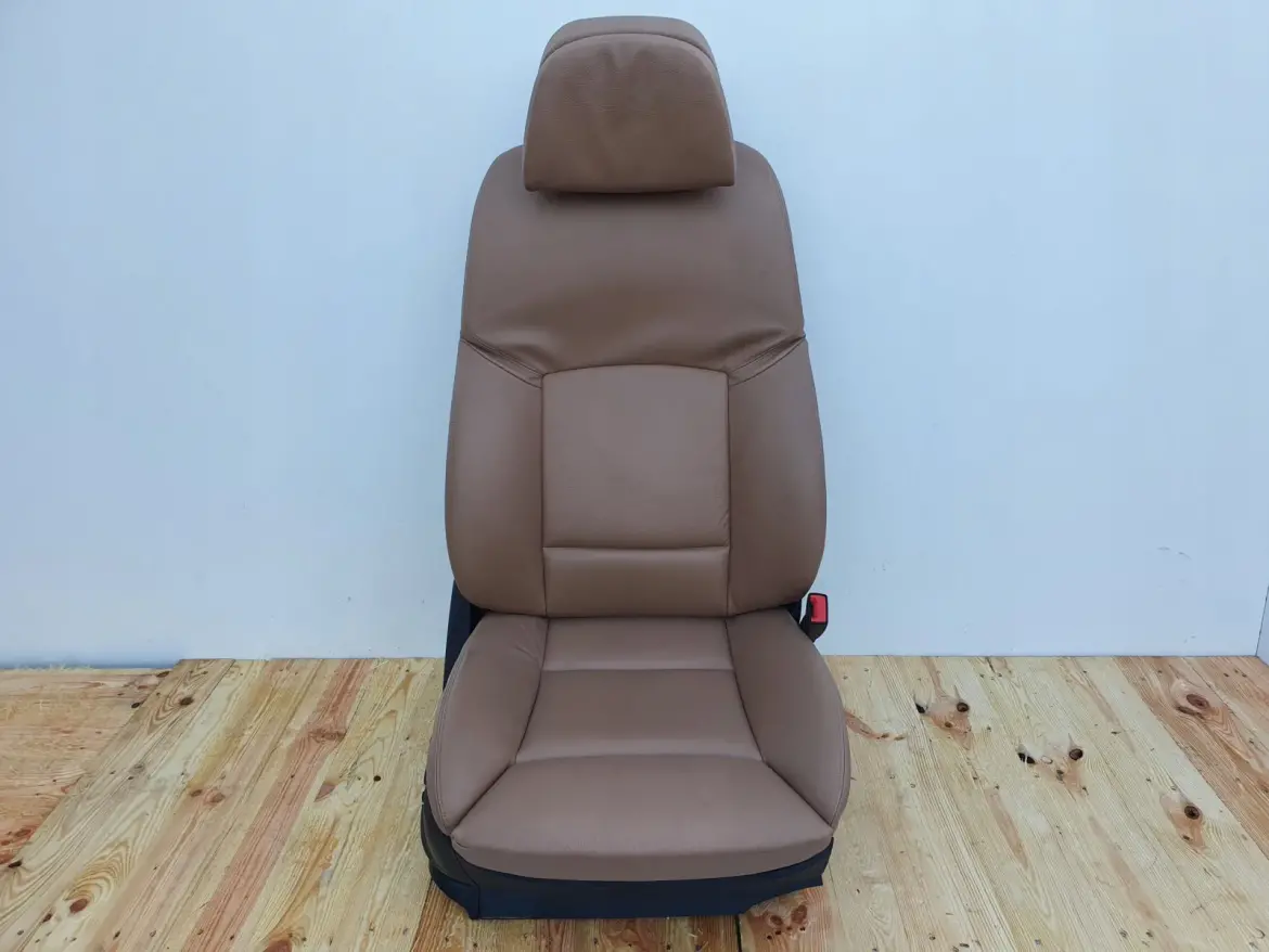 BMW F01 FOTEL FOTELE KOMPLET FOTELI DVD RUDE SKÓRY