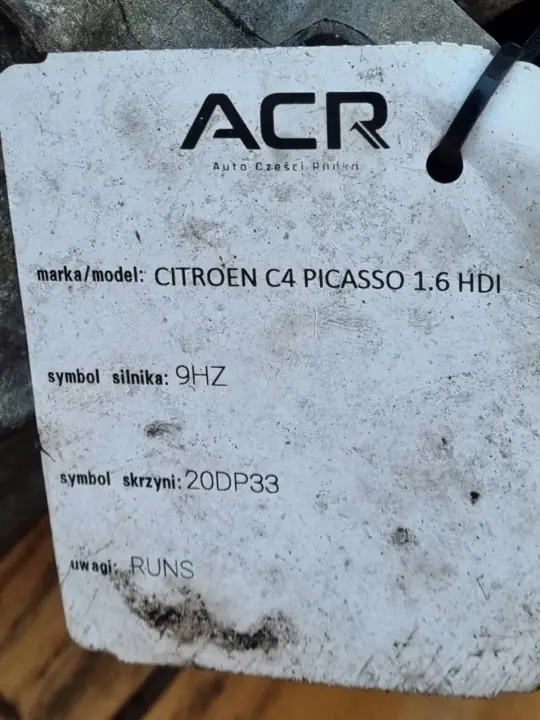 Citroen Berlingo III 1.6 HDI SKRZYNIA BIEGÓW 20DP33 manualna MANUAL