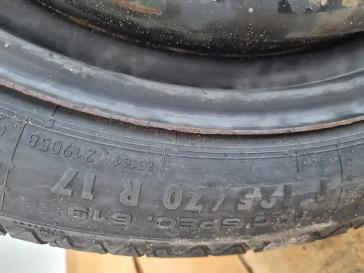 Opel Insignia A KOŁO DOJAZDOWE dojazdówka 125/70 R17 5x120 17X4.00B IS41
