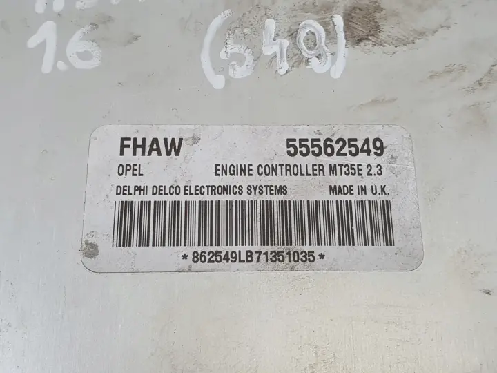 Opel Zafira B 1.6 16V STEROWNIK SILNIKA komputer 55562549 FHAW