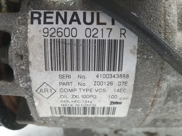 Renault Clio IV 0.9 TCe SPRĘŻARKA KLIMATYZACJI pompa 926000217R
