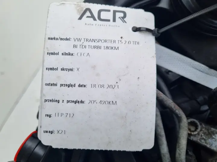 SILNIK VW Transporter T6 2.0 TDI BITURBO BITDI 180KM 205tyś CFC CFCA