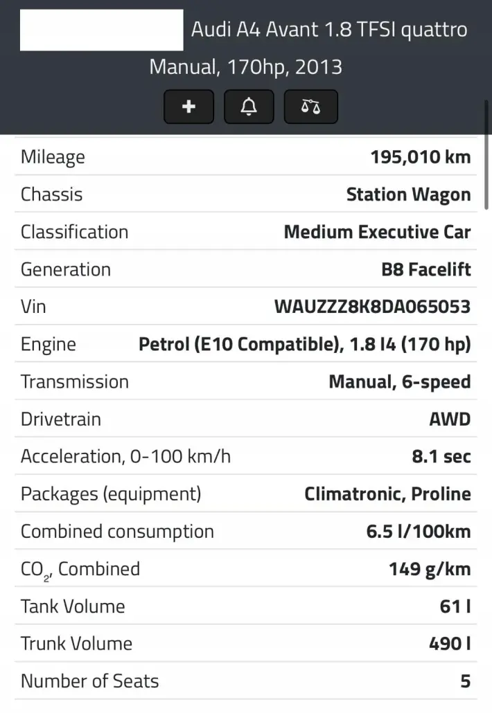 SILNIK KOMPLET Audi A4 B8 1.8 TFSI 170KM udokumentowane 195tyś CJE CJEB