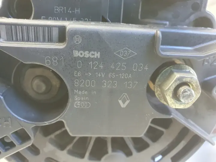 Clio III 1.6 16V ALTERNATOR 0124425034 120A bosch