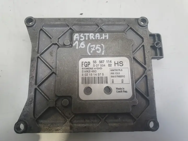 Opel Astra III H 1.6 16V STEROWNIK SILNIKA komputer 55567114 HS