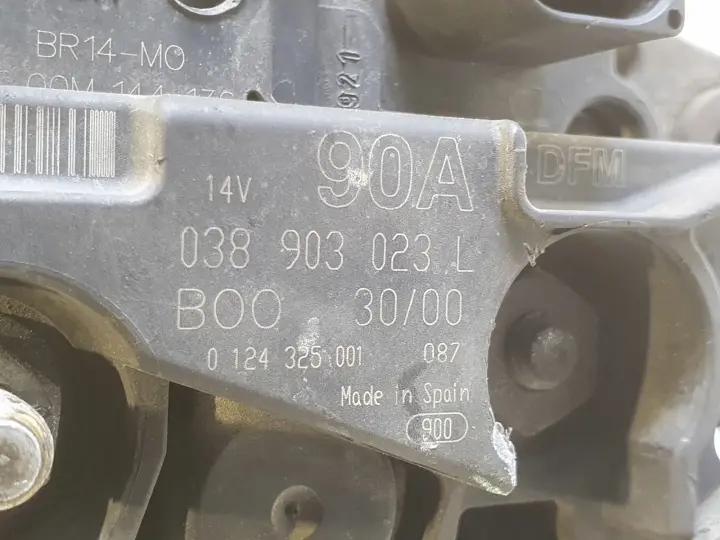 Audi A3 8L Golf IV 1.9 TDI ALTERNATOR 0123515021 038903023L 90A