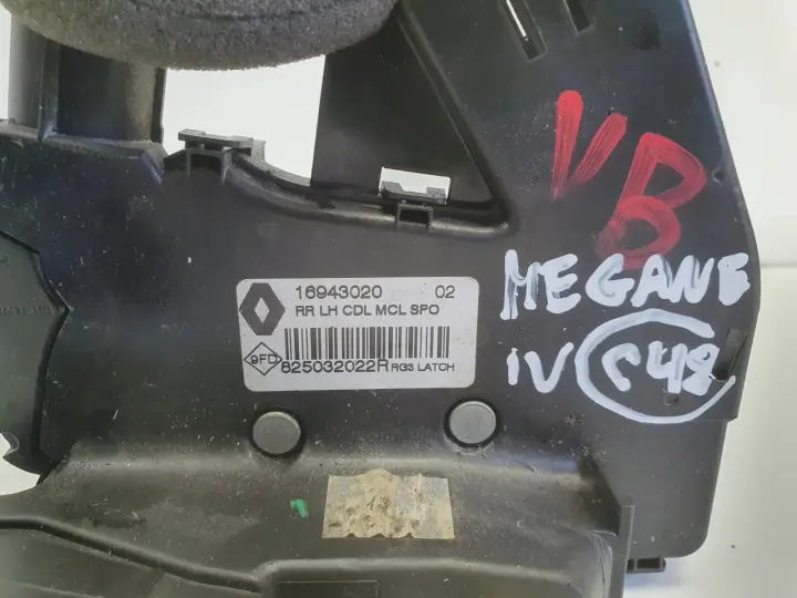Renault Megane IV ZAMEK DRZWI lewy tył KIEROWCY 16943020 Europa