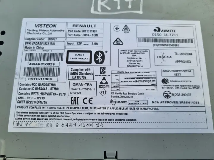 Renault Kangoo II III RADIO CD MP3 radioodtwarzacz 281151130R