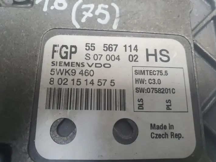 Opel Astra III H 1.6 16V STEROWNIK SILNIKA komputer 55567114 HS