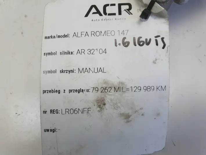 Alfa Romeo 147 1.6 16V TS STEROWNIK SILNIKA komputer 0261207728