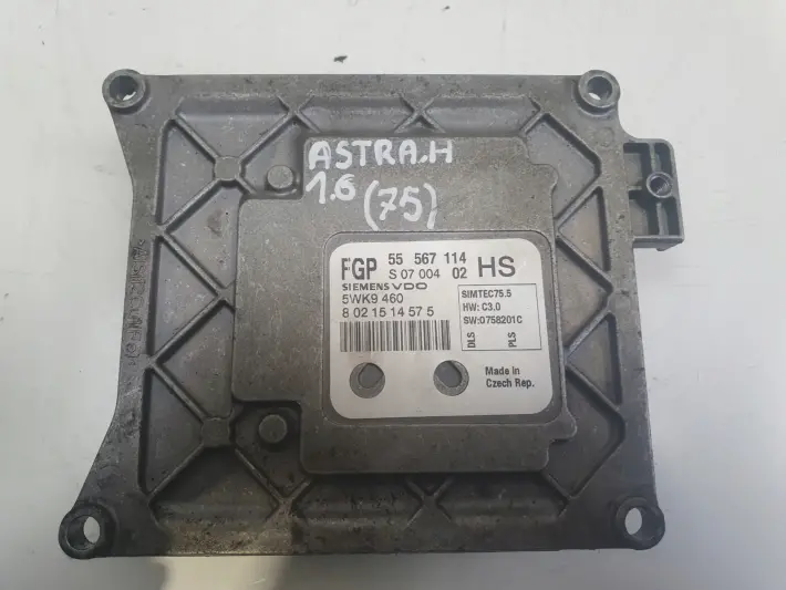Opel Astra III H 1.6 16V STEROWNIK SILNIKA komputer 55567114 HS