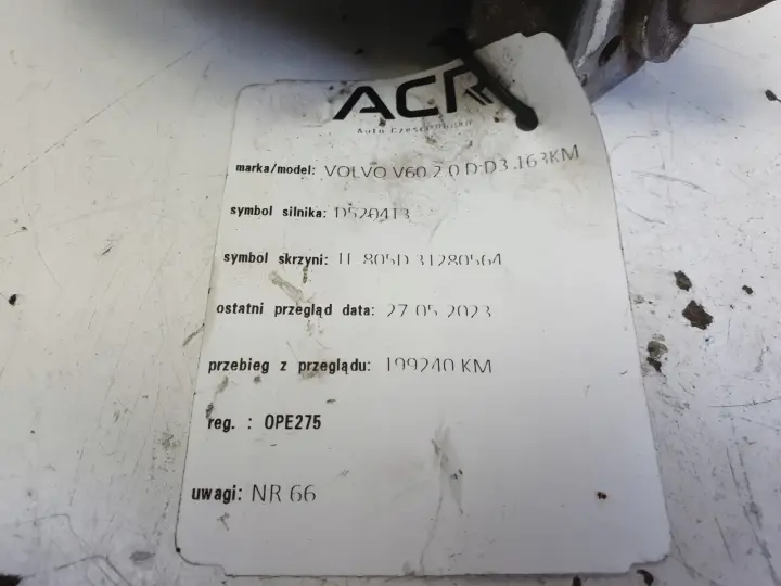 Volvo S60 II V60 I 2.0 D3 ROZRUSZNIK 30659475 oryginał