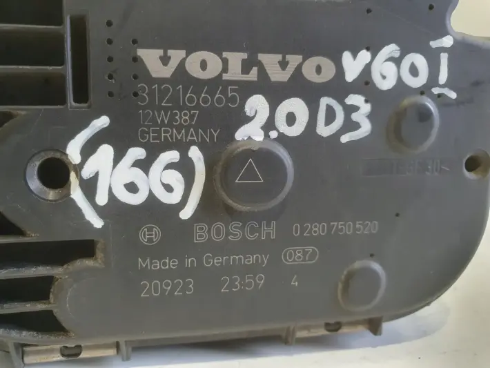 Volvo S60 II V60 2.0 D D3 PRZEPUSTNICA 31216665 028075520