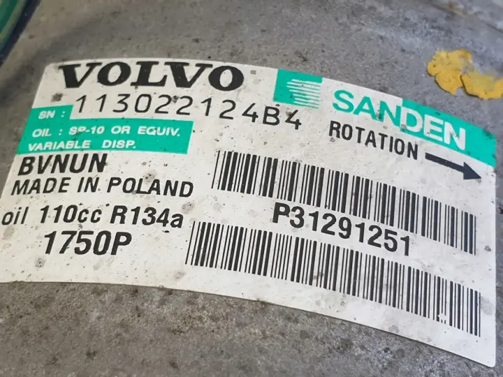 Volvo S60 II 1.6 D2 SPRĘŻARKA KLIMATYZACJI