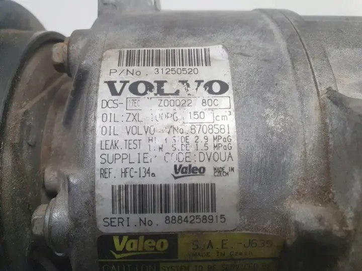 Volvo S80 II V70 III 3.0 T6 SPRĘŻARKA KLIMATYZACJI 31250520