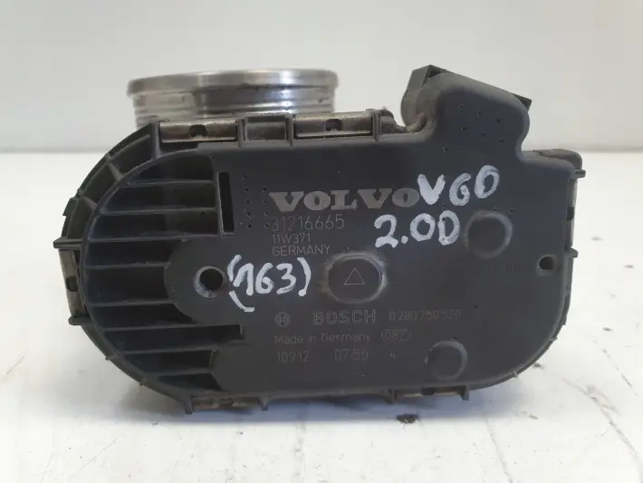 Volvo S60 II V60 2.0 D D3 PRZEPUSTNICA 31216665 bosch 0280750520
