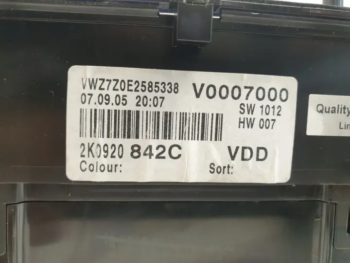 VW Caddy 2.0 SDI LICZNIK ZEGARY europa 2K0920842C