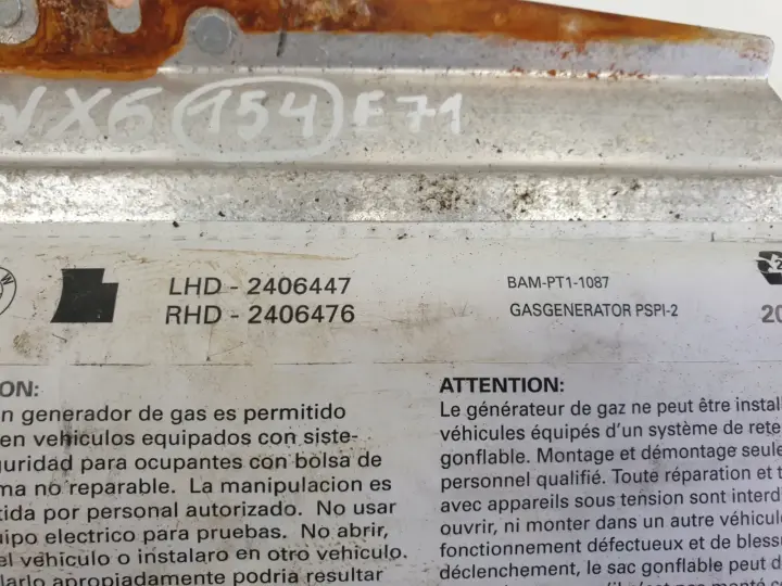 BMW X6 E71 PODUSZKA PASAŻERA AirBag