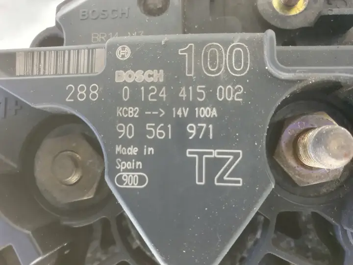 Opel Astra II G 1.6 8V ALTERNATOR bosch 0124415002 TZ 100A
