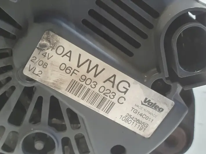 VW Golf V 1.9 TDI ALTERNATOR valeo 06F903023C 140A