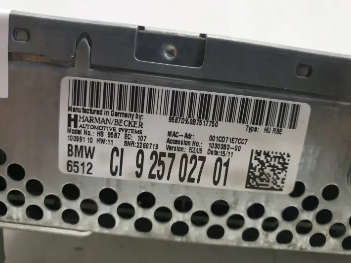 BMW F01 F02 ODWARZACZ DVD AUDIO Z TYŁU 9257027