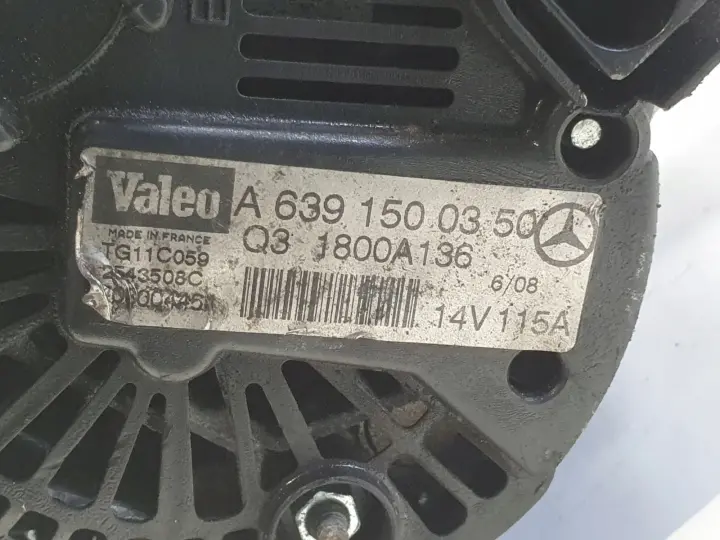 Mitsubishi Colt VI 1.5 DID ALTERNATOR valeo A6391500350 115A