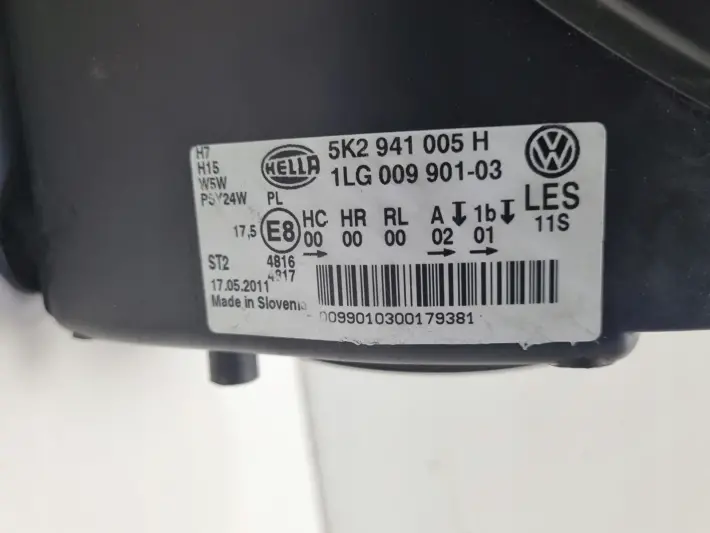 VW Golf VI PRZEDNIA LAMPA LEWA LEWY PRZÓD anglik 5K2941005H 1LG009901-03