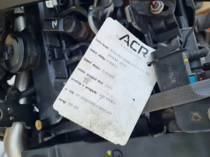 SILNIK KPL Renault Kangoo II 1.5 DCI 149tyś K9K816