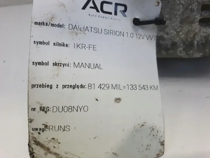 Daihatsu Sirion 1.0 VVTi ALTERNATOR 27060-B1080