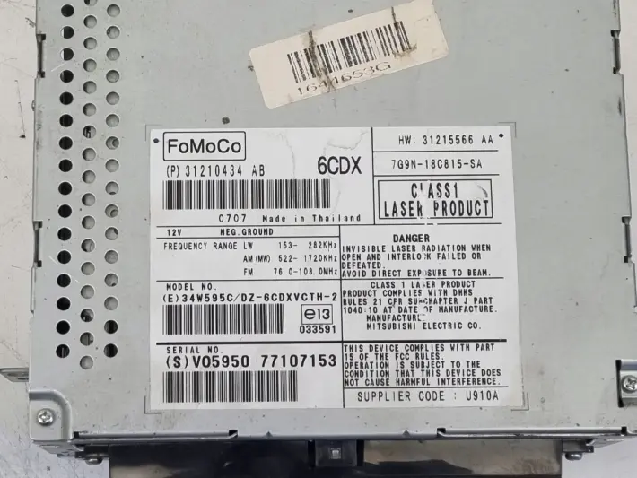 Volvo XC70 V70 III S80 II RADIOODTWARZACZ Radio CD 31210434AB 31210434