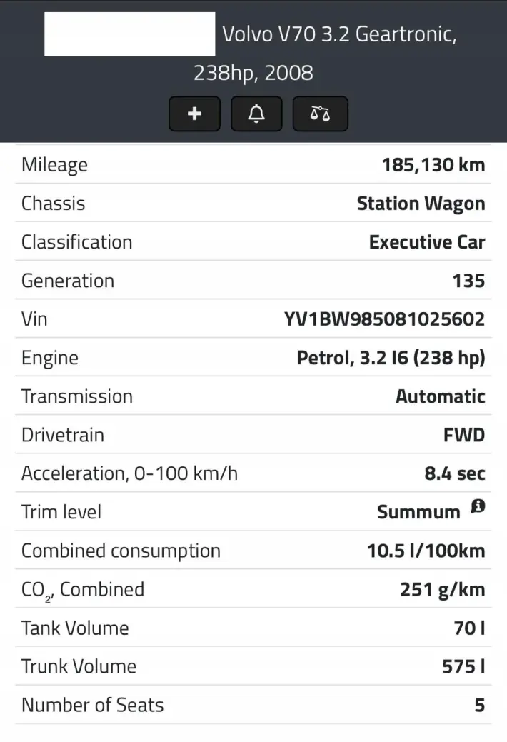 SILNIK Volvo XC70 II 3.2 BENZYNA 238KM udokumentowane 185tyś B6324S