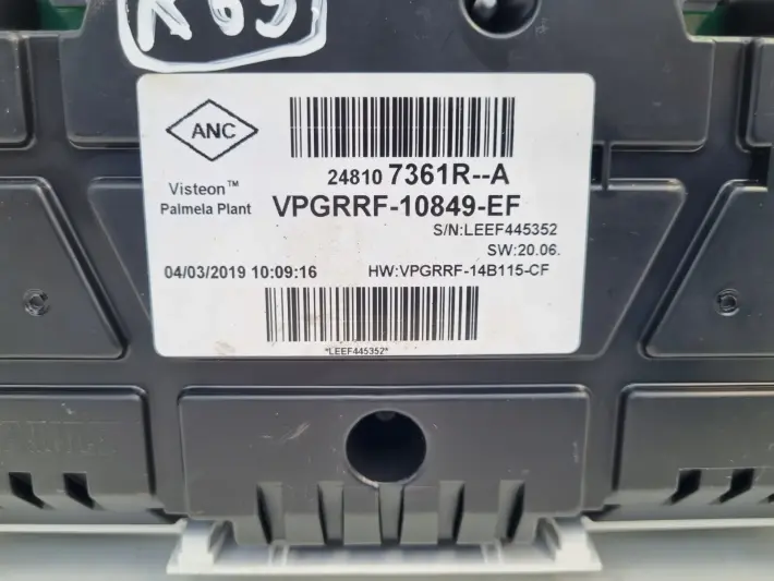 Renault Clio IV 1.2 0.9 TCE benzyna LICZNIK ZEGARY Europa 248107361R