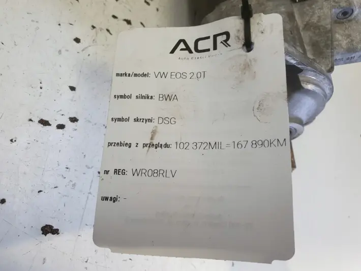 VW Eos 2.0 TFSI ROZRUSZNIK bosch BWA