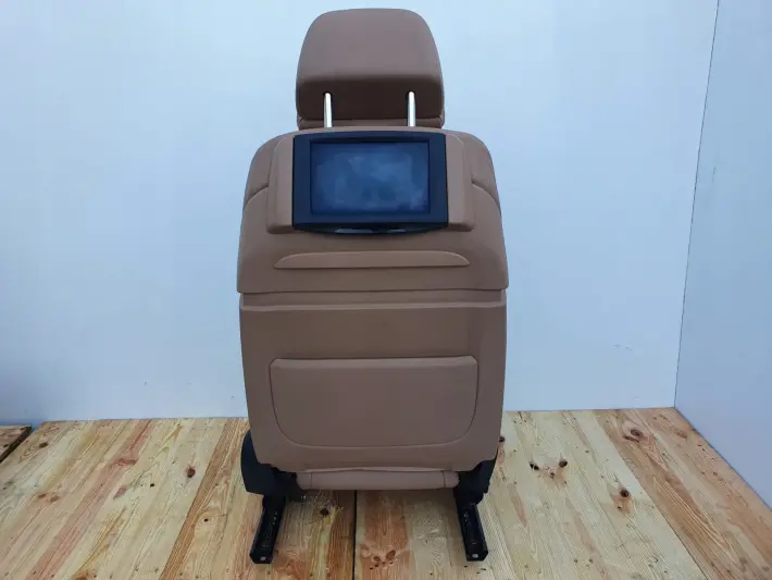 BMW F01 FOTEL FOTELE KOMPLET FOTELI DVD RUDE SKÓRY