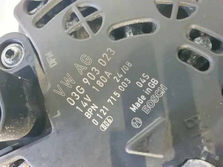 VW Eos 2.0 TDI ALTERNATOR bosch 03G903023 180A