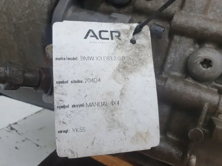 BMW X3 E83 2.0 D DIESEL REDUKTOR MANUALNEJ SKRZYNI BIEGÓW manual