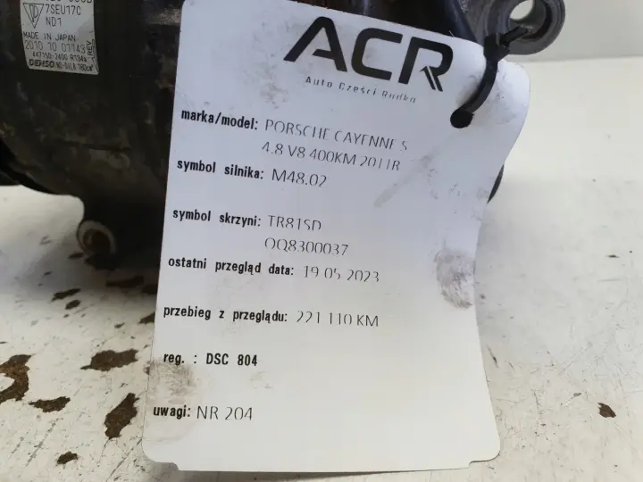 Porsche Cayenne S II 4.8 V8 SPRĘŻARKA KLIMATYZACJI pompa 7P5820803B