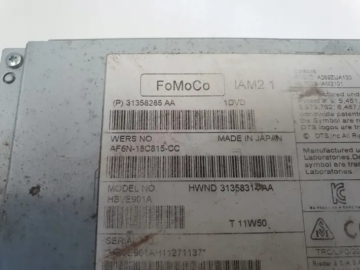 Volvo V40 II V60 S60 II XC60 RADIOODTWARZACZ radio cd NAWIGACJA 31358285