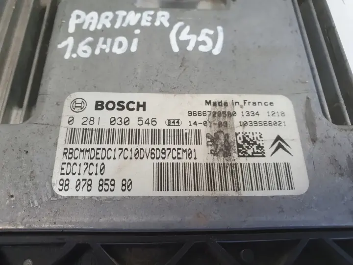 Peugeot Partner II 1.6 HDI STEROWNIK SILNIKA komputer 0281030546